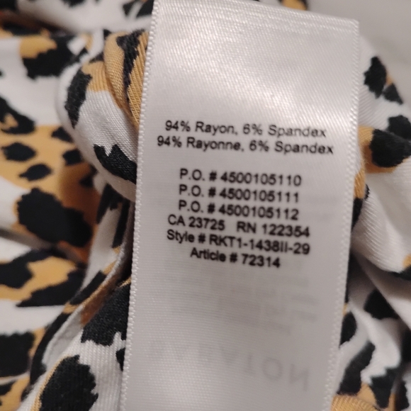 Aritzia Babaton | Jeronimo Animal Print Cropped Tie Front Tank Top | Size Small - Picture 7 of 8